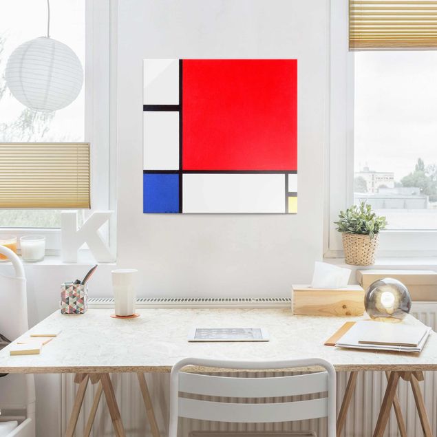 Konststilar Impressionism Piet Mondrian - Composition With Red Blue Yellow