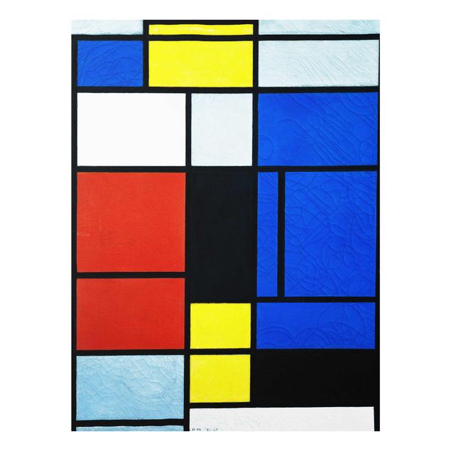 Glastavlor abstrakt Piet Mondrian - Tableau No. 1