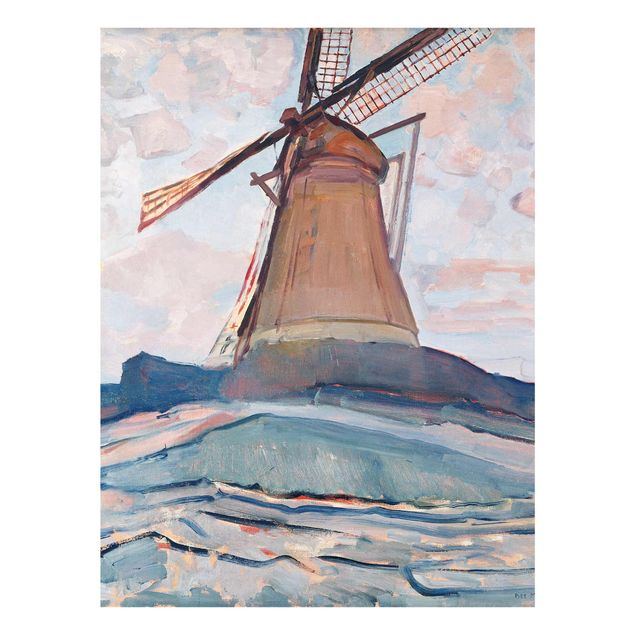 Glastavlor abstrakt Piet Mondrian - Windmill