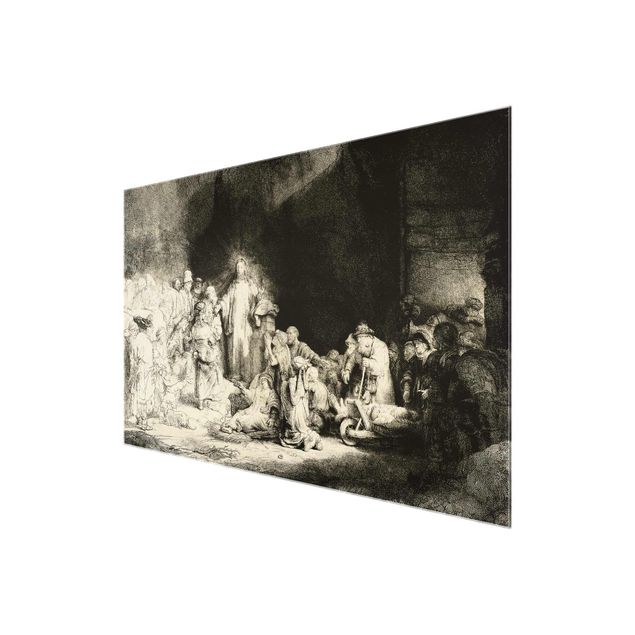 Tavlor konstutskrifter Rembrandt van Rijn - Christ healing the Sick. The Hundred Guilder