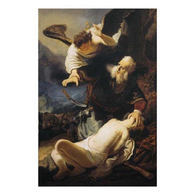 Tavlor barock Rembrandt van Rijn - The Angel prevents the Sacrifice of Isaac
