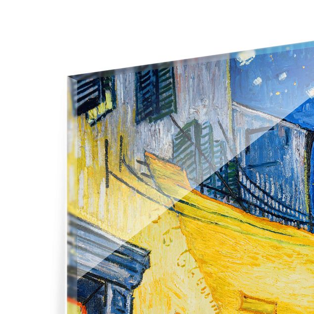 Glastavlor arkitektur och skyline Vincent van Gogh - Café Terrace at Night