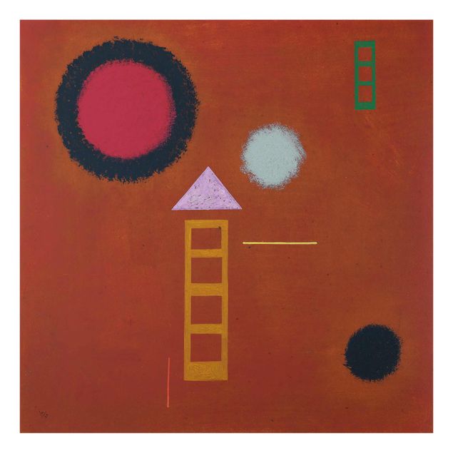 Glastavlor abstrakt Wassily Kandinsky - Calmed down