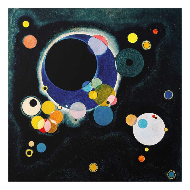 Glastavlor abstrakt Wassily Kandinsky - Sketch Circles