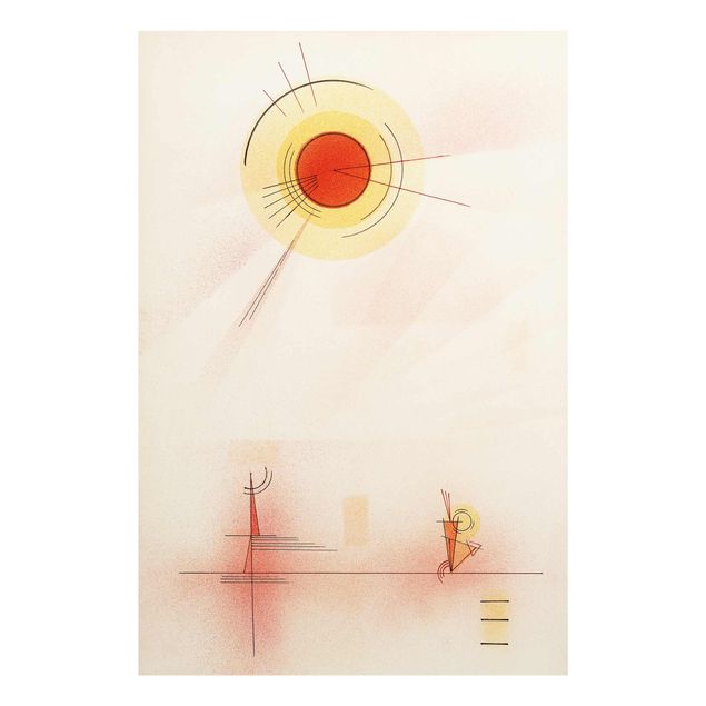 Glastavlor abstrakt Wassily Kandinsky - Rays