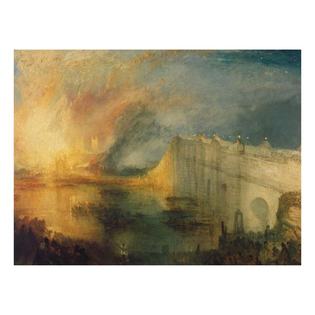 Tavlor landskap William Turner - The Burning Of The Houses Of Lords And Commons