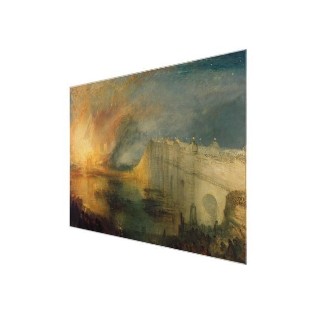 Glastavlor landskap William Turner - The Burning Of The Houses Of Lords And Commons