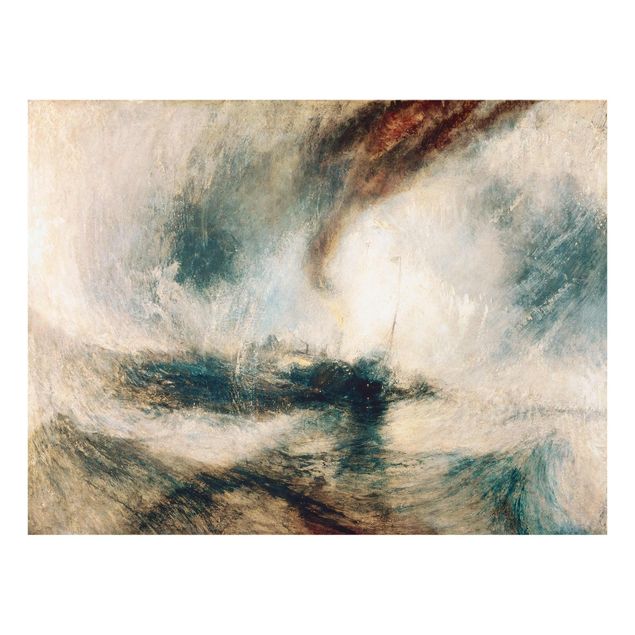 Tavlor landskap William Turner - Snow Storm - Steam-Boat Off A Harbour’S Mouth