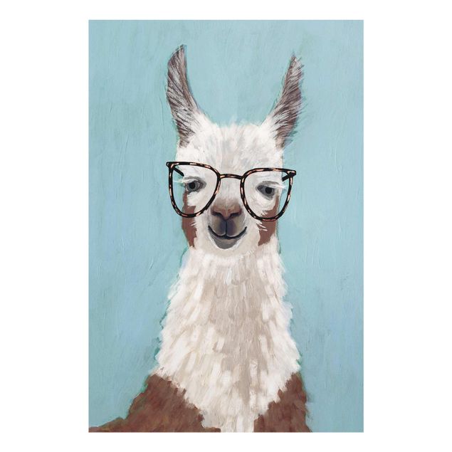 Tavlor djur Lama With Glasses II
