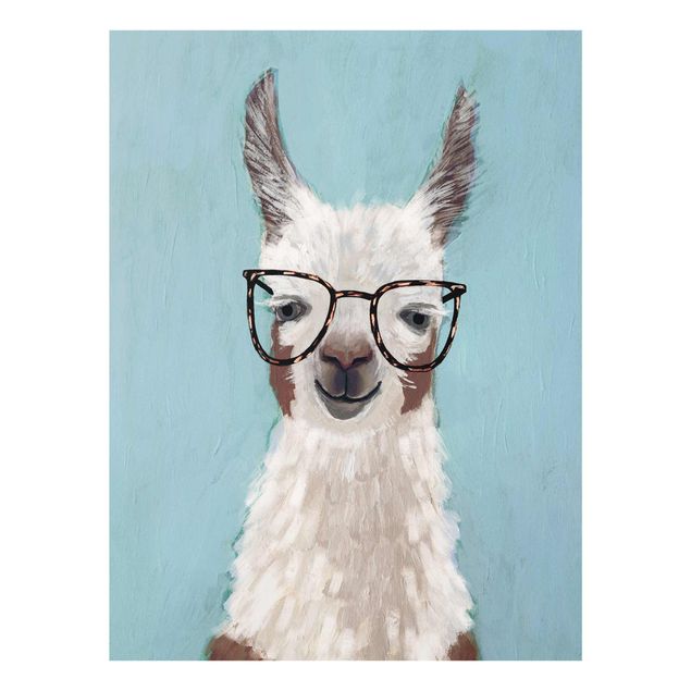Tavlor djur Lama With Glasses II