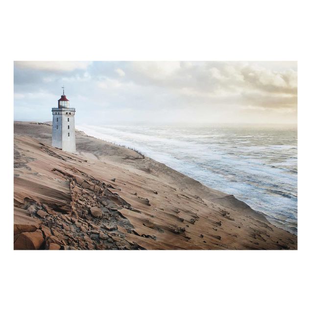 Glastavlor landskap Lighthouse In Denmark