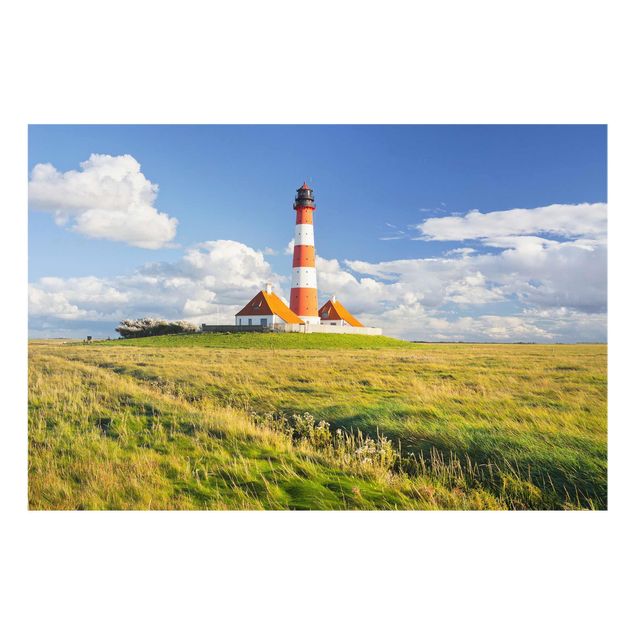 Glastavlor landskap Lighthouse In Schleswig-Holstein
