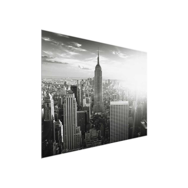 Glastavlor arkitektur och skyline Manhattan Skyline