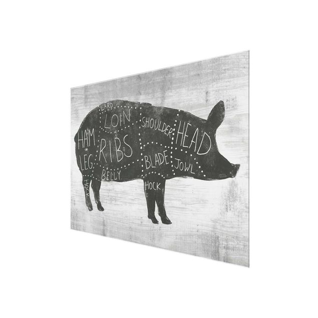 Glas Magnetboard Butcher Board - Pig