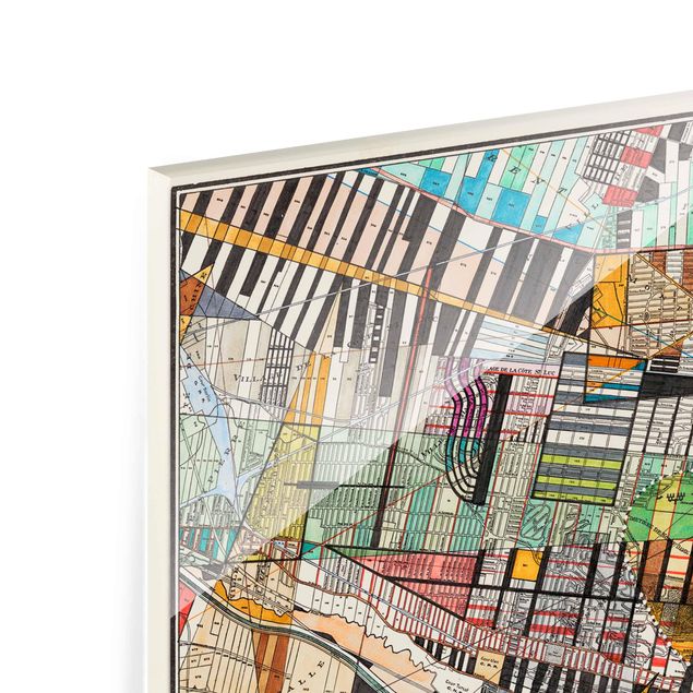 Glas Magnetboard Modern Map Of Montreal
