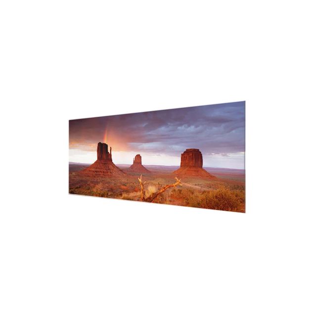 Glastavlor landskap Monument Valley At Sunset