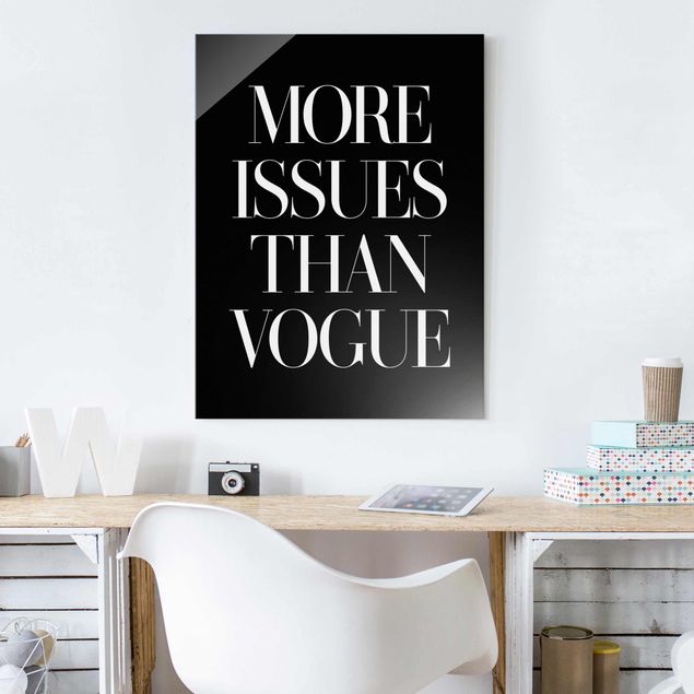 Glastavlor svart och vitt More Issues Than Vogue