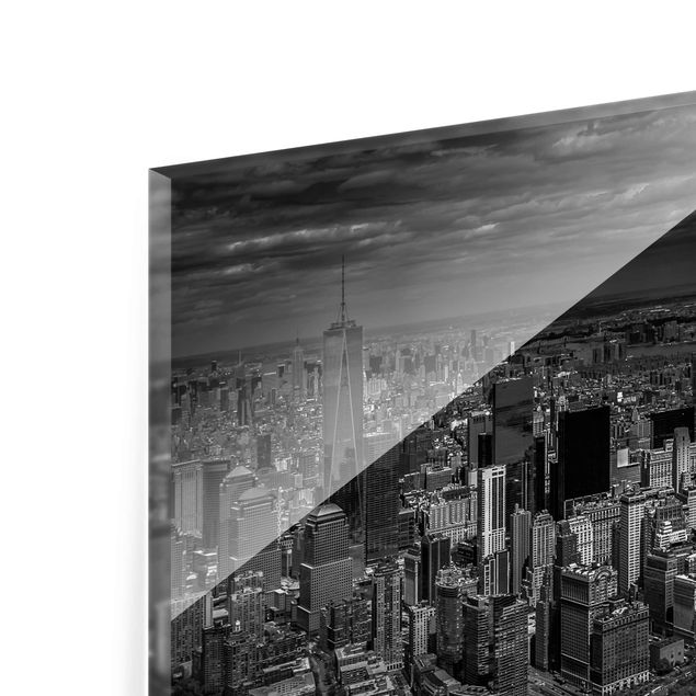 Tavlor svart och vitt New York - Manhattan From The Air