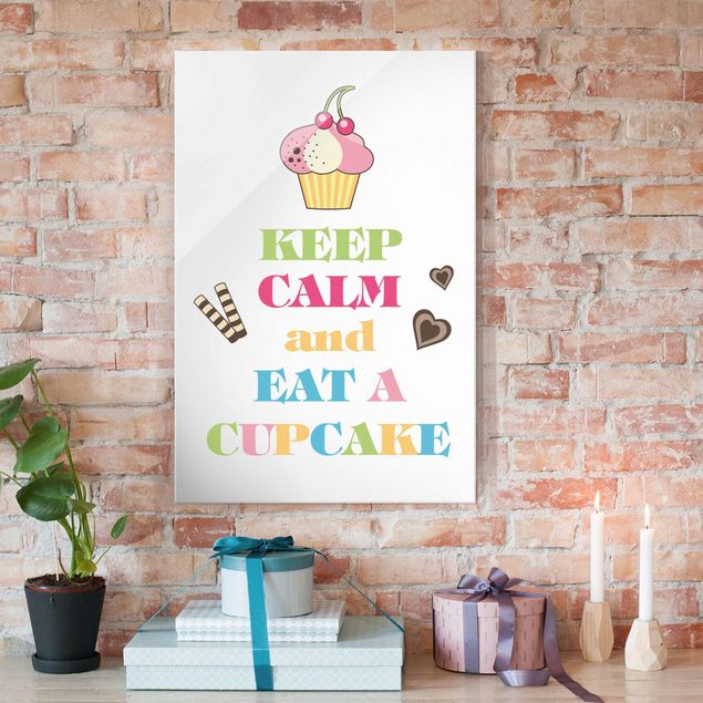Tavlor ordspråk Keep Calm And Eat A Cupcake Bunt