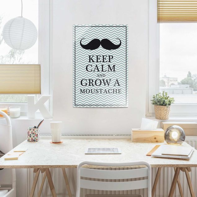Tavlor ordspråk Keep Calm and Grow a Moustache