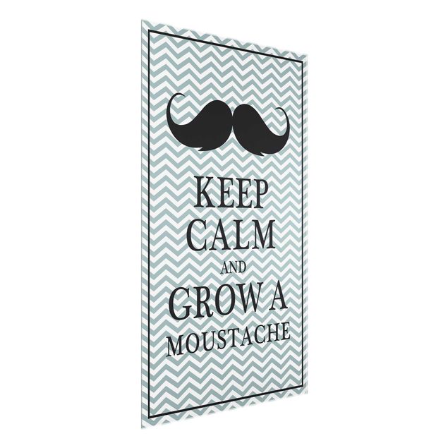 Tavlor modernt Keep Calm and Grow a Moustache