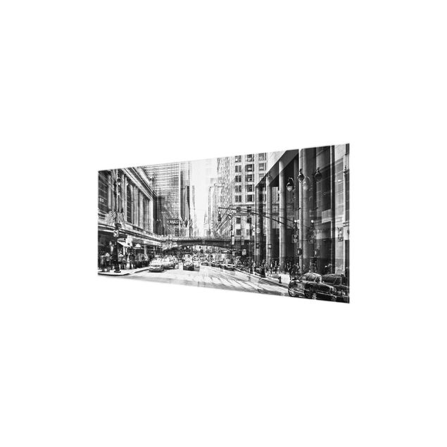 Tavlor arkitektur och skyline NYC Urban black and white