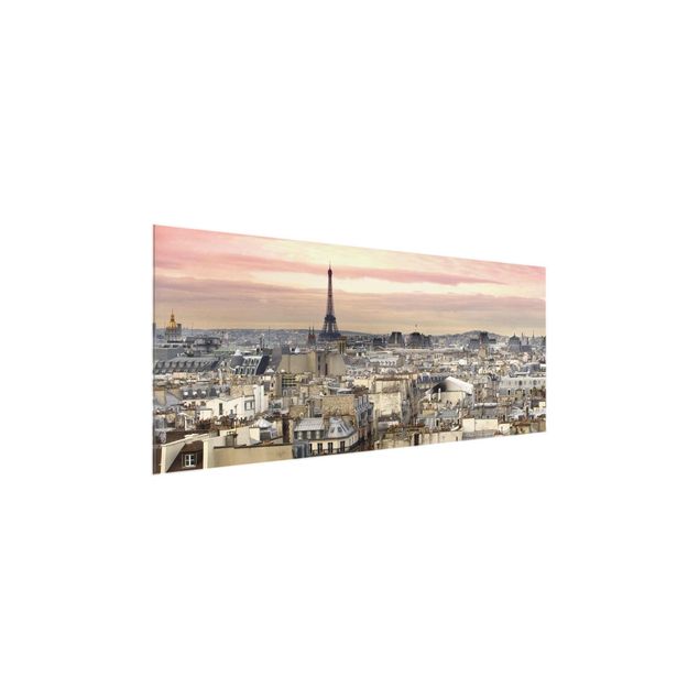 Glastavlor arkitektur och skyline Paris Up Close