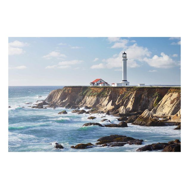 Glastavlor landskap Point Arena Lighthouse California