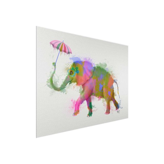 Tavlor modernt Rainbow Splash Elephant