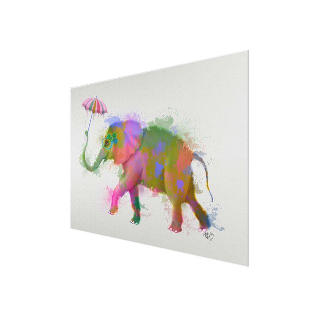 Tavlor färgglada Rainbow Splash Elephant