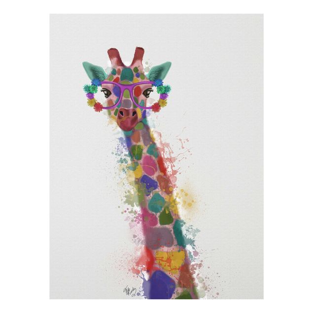 Tavlor djur Rainbow Splash Giraffe