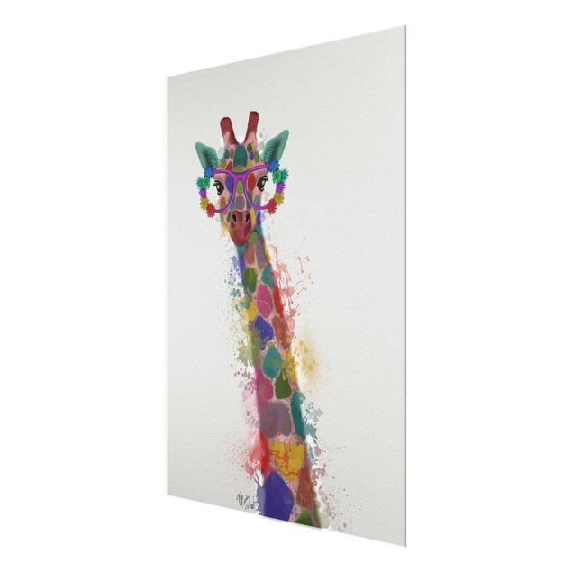 Tavlor färgglada Rainbow Splash Giraffe