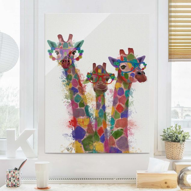 Tavlor giraffer Rainbow Splash Giraffe Trio