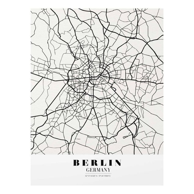 Glastavlor ordspråk Berlin City Map - Classic
