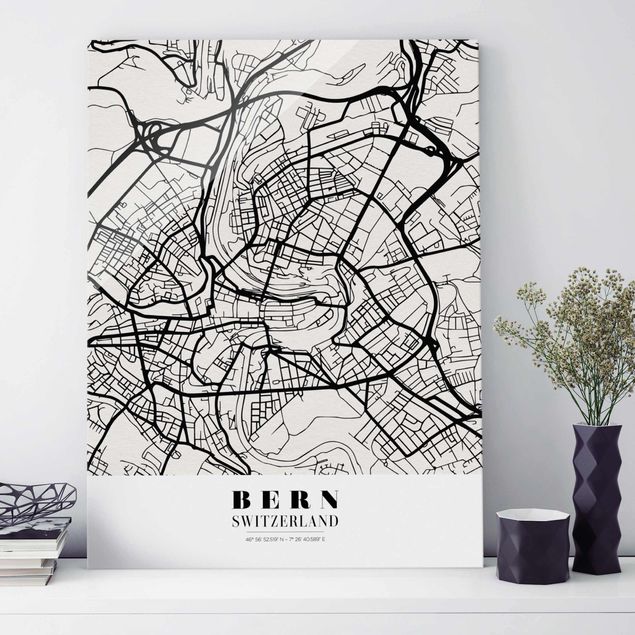 Kök dekoration Bern City Map - Classical