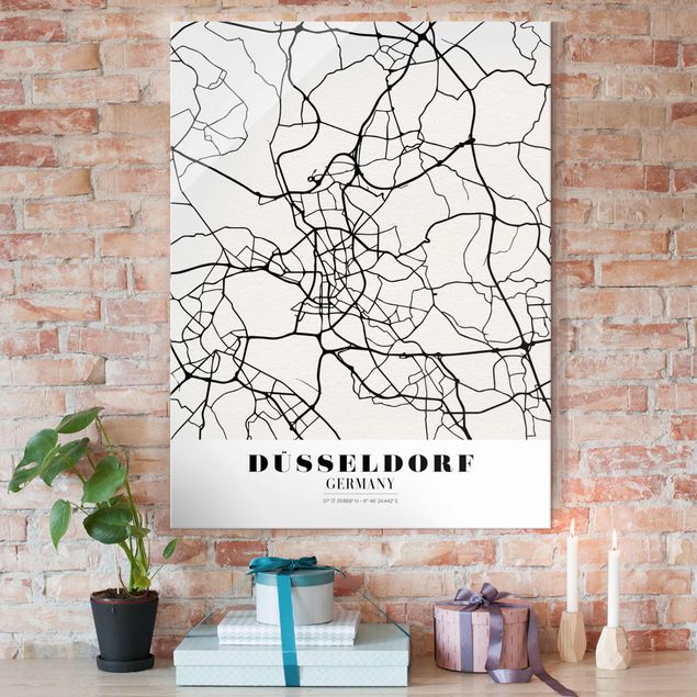 Kök dekoration Dusseldorf City Map - Classic