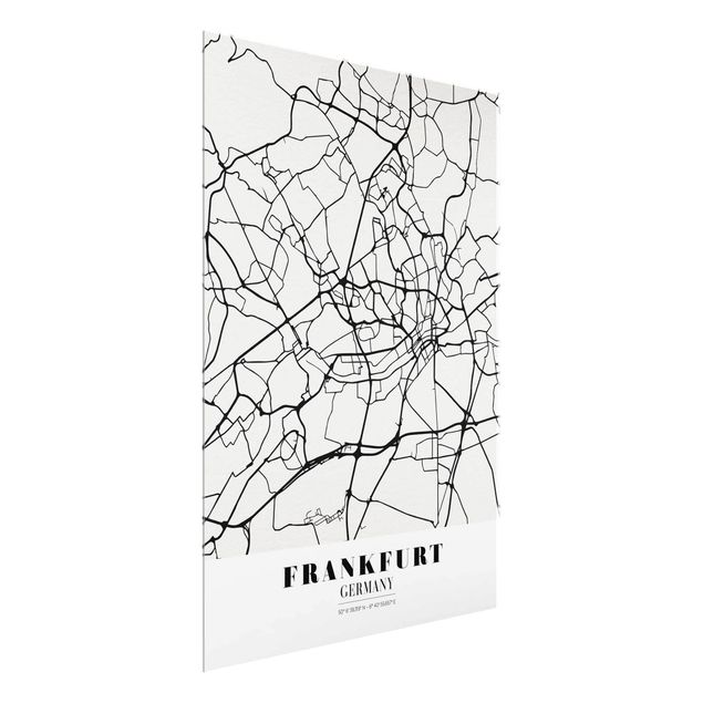 Glastavlor ordspråk Frankfurt City City Map - Classical