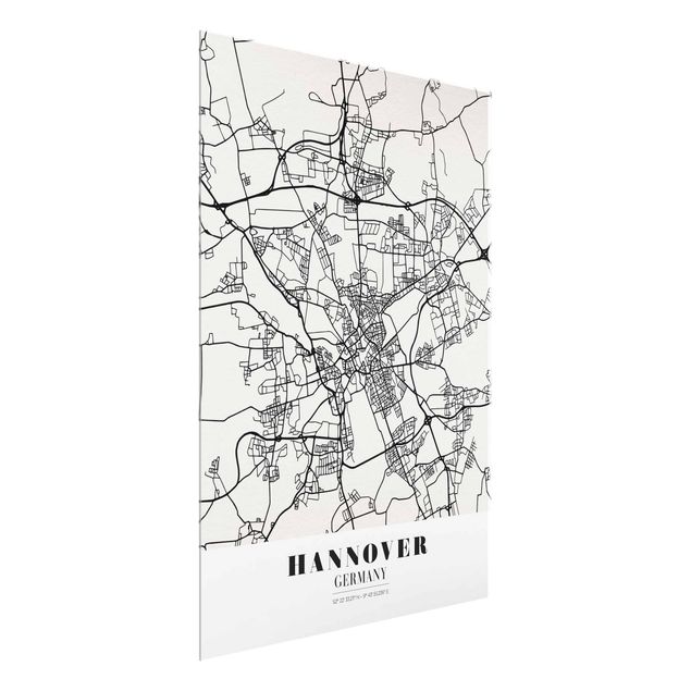 Glastavlor ordspråk Hannover City Map - Classic