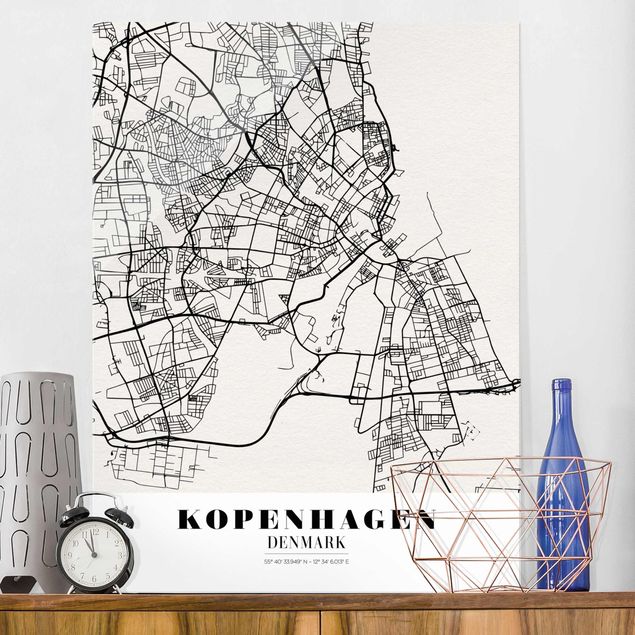 Kök dekoration Copenhagen City Map - Classic