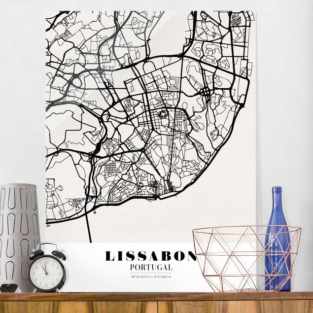 Kök dekoration Lisbon City Map - Classic