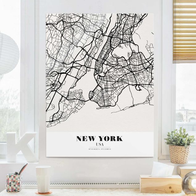 Glastavlor New York New York City Map - Classic