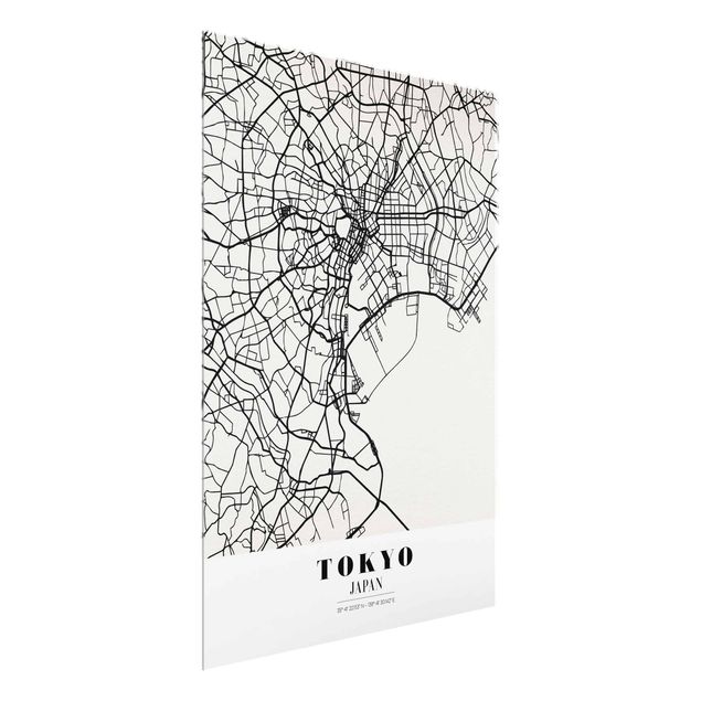 Glastavlor världskartor Tokyo City Map - Classic
