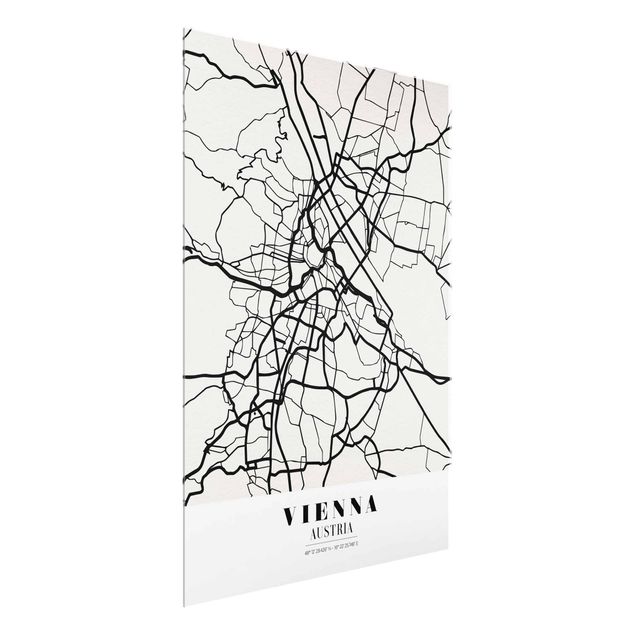 Glastavlor ordspråk Vienna City Map - Classic