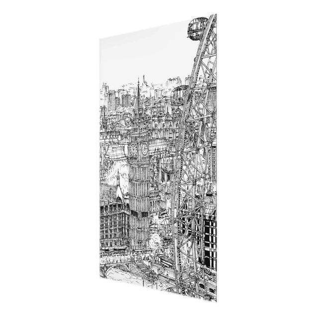 Tavlor arkitektur och skyline City Study - London Eye