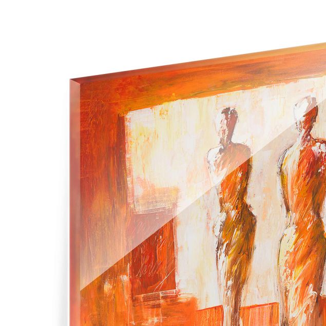 Magnettafel Glas Petra Schüßler - Four Figures In Orange