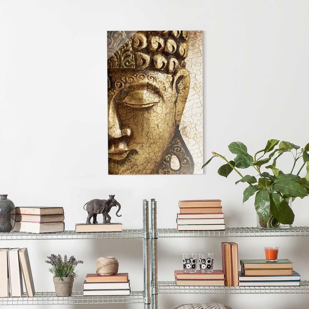 Glastavlor andlig Vintage Buddha