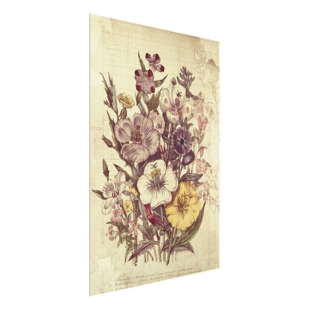 Tavlor blommor  Vintage Letter Bouquet