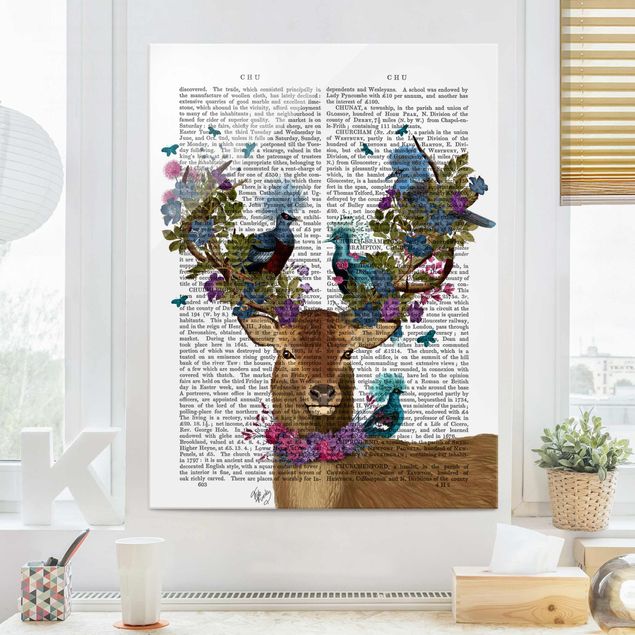 Kök dekoration Fowler - Deer With Pigeons