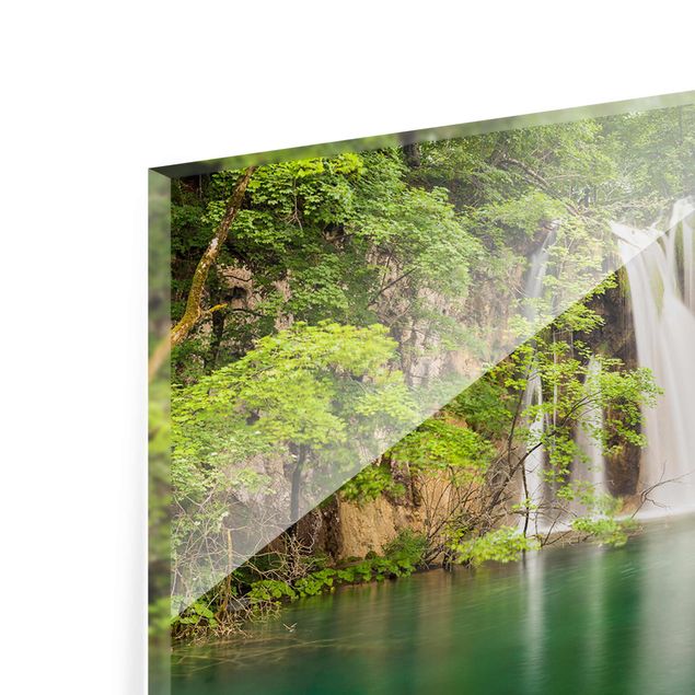 Tavlor grön Waterfall Plitvice Lakes