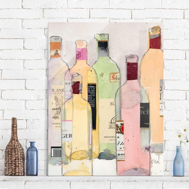 Tavlor modernt Wine Bottles In Watercolour I